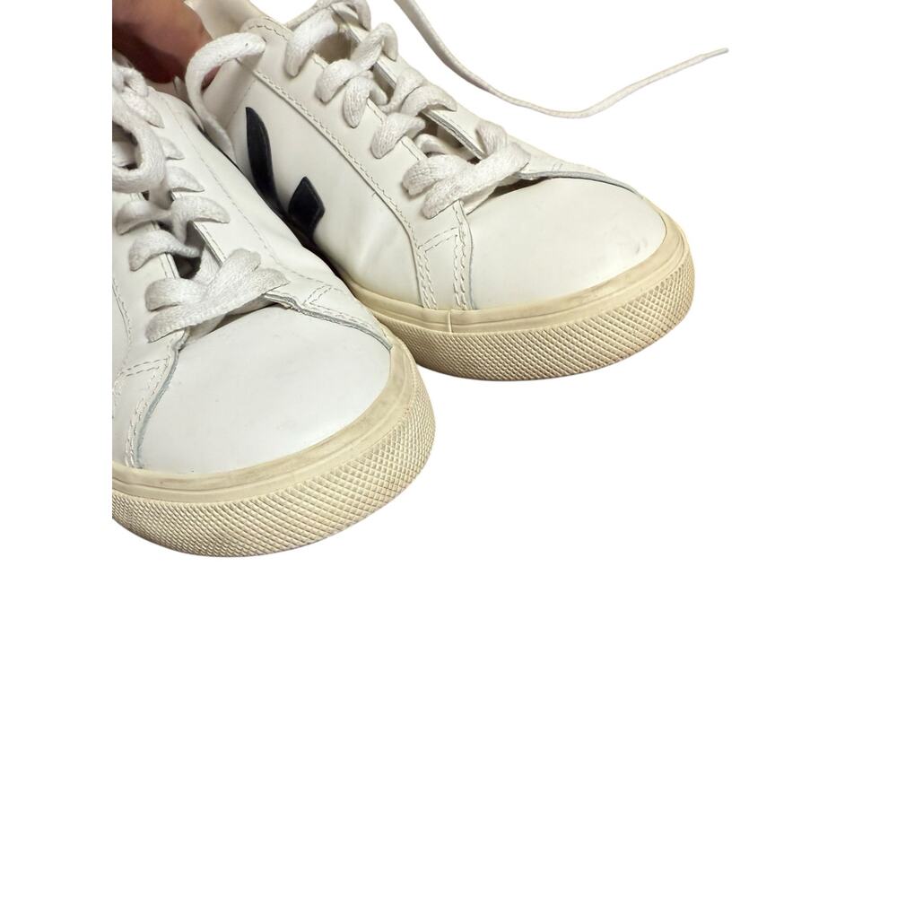 Veja Esplar White Low Top Leather Lace Up Sporty Track Sneakers Women’s Size 8 - Picture 9 of 10